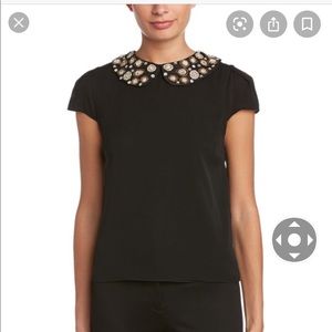 Alice + Olivia Mary Embellished Collar Blouse